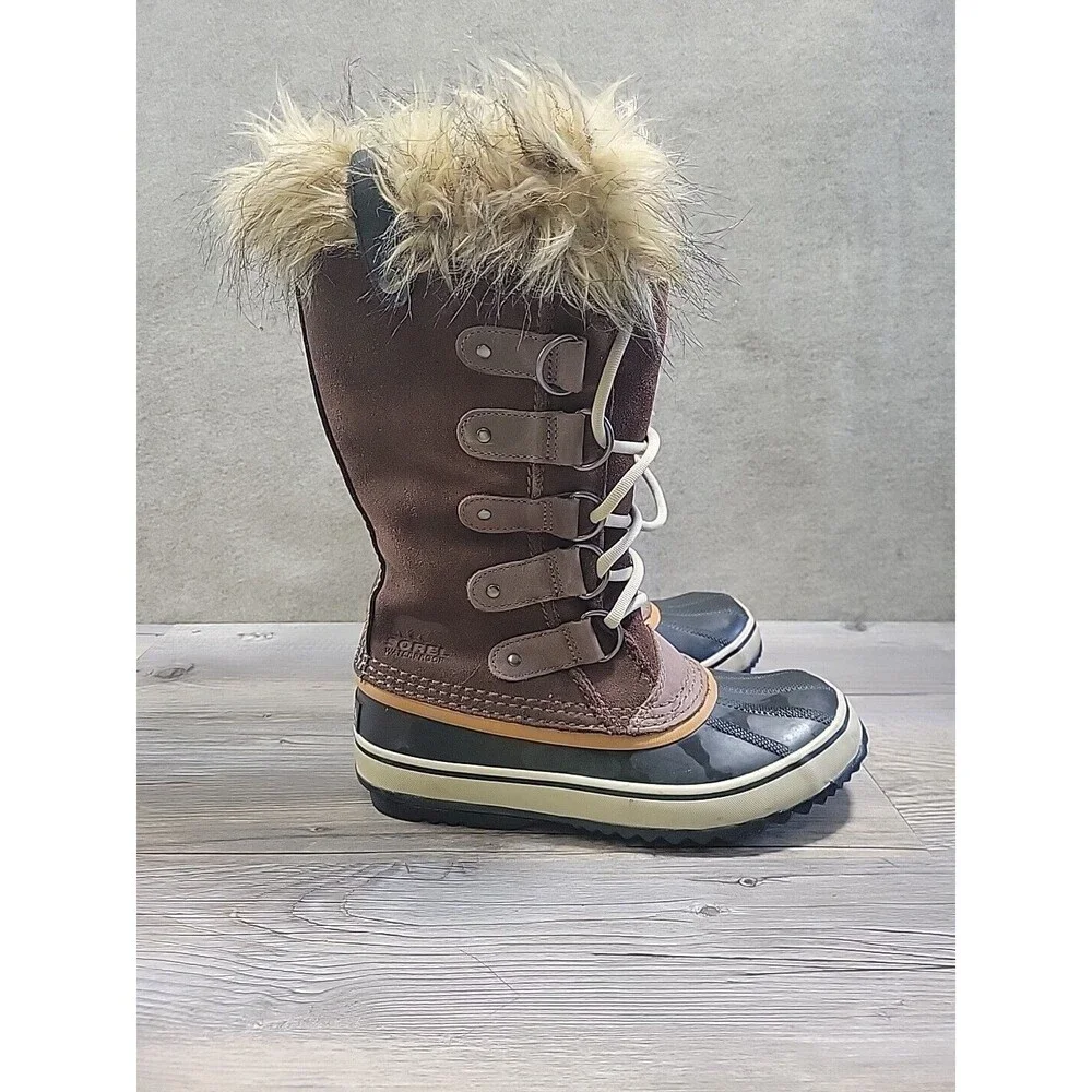 Sorel Joan of Arctic Waterproof Boots NL1540-256 Women's‎ Size 6 Brown Leather